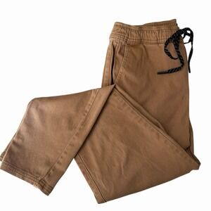Tillys RSQ Tan Pull On Pants Small Elastic Waist Drawstring Pockets Skater Beach